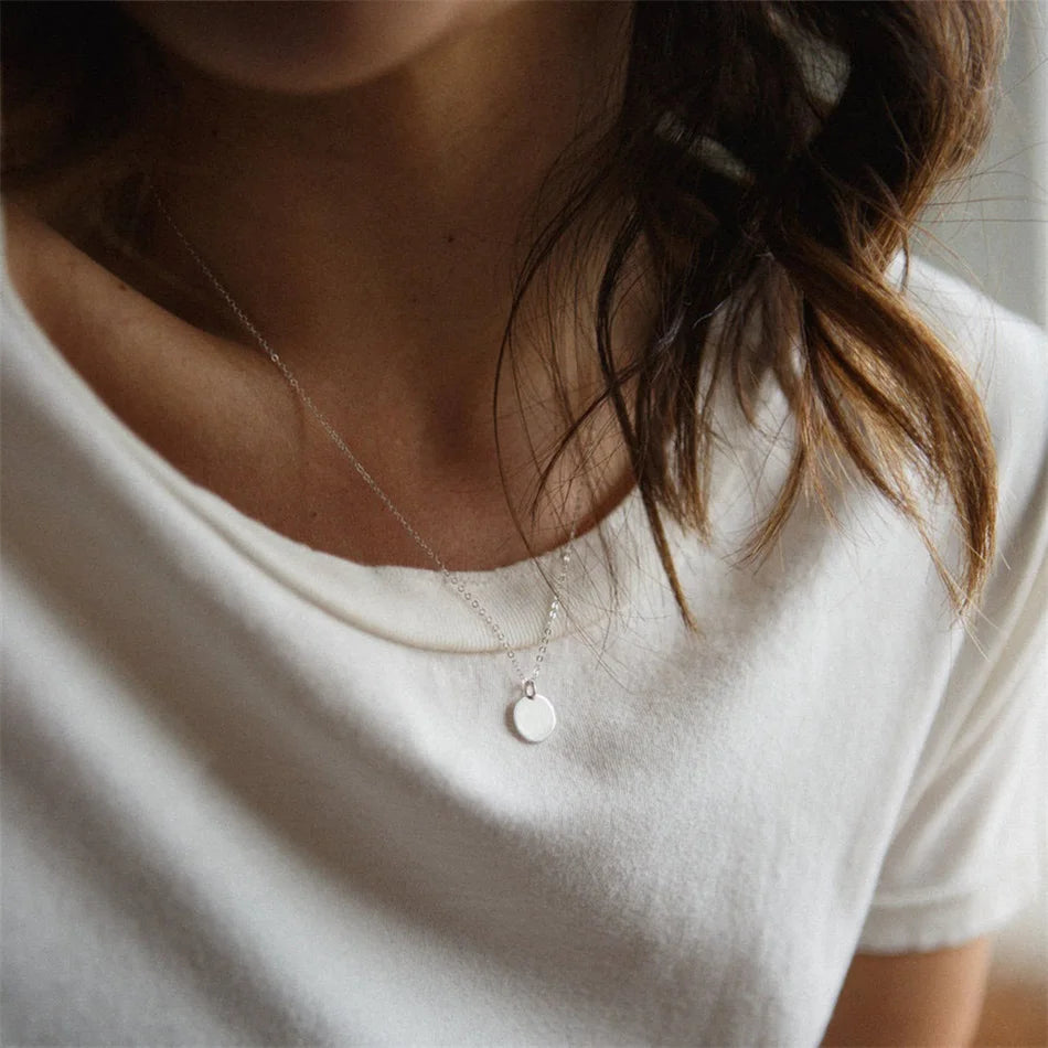 Solid Disk Necklace