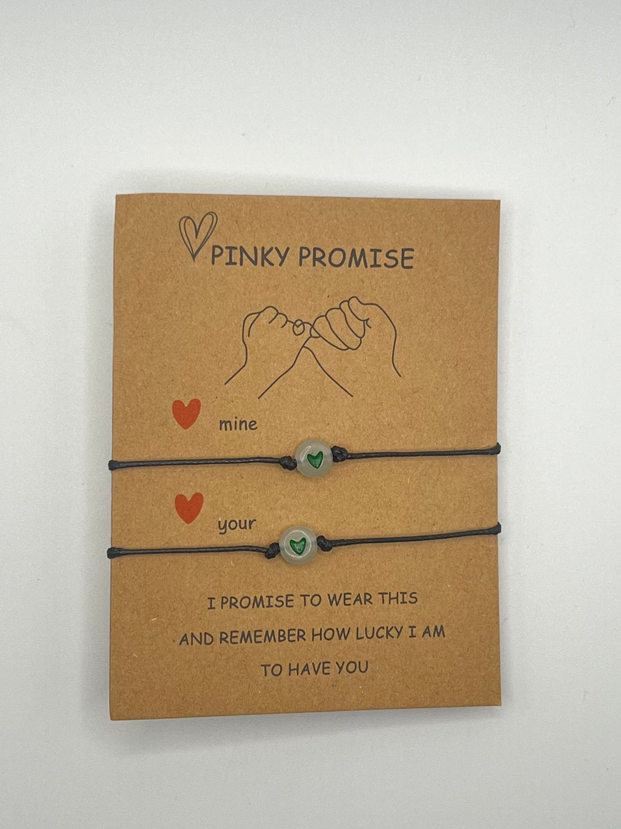 Pinky Promise Bracelet, Couples Bracelet, Matching Bracelets for Couples, Initial Bracelet,Couple Bracelets,Couples Gift,Friendship Bracelet
