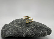 Gold 925 Sterling Silver Safety Pin Ring, Wrap Ring, handmade jewelry, Statement Ring, Unique Ring, Paperclip Ring, Adjustable, Bypass ring