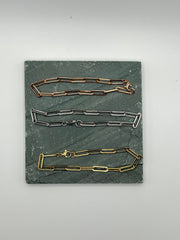 Paperclip Bracelet, Silver, Gold, Rose Gold, Medium Link, 14k Gold Filled,  Girlfriend, Mom Gift, Stacking Bracelet