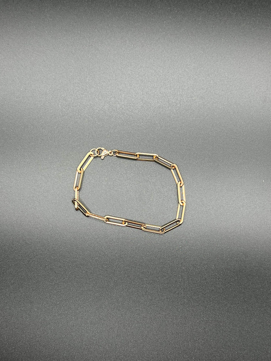 Paperclip Bracelet, Silver, Gold, Rose Gold, Medium Link, 14k Gold Filled,  Girlfriend, Mom Gift, Stacking Bracelet
