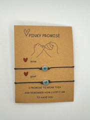Pinky Promise Bracelet, Couples Bracelet, Matching Bracelets for Couples, Initial Bracelet,Couple Bracelets,Couples Gift,Friendship Bracelet