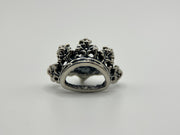 Vintage style Sterling Silver Crown Pendant Necklace