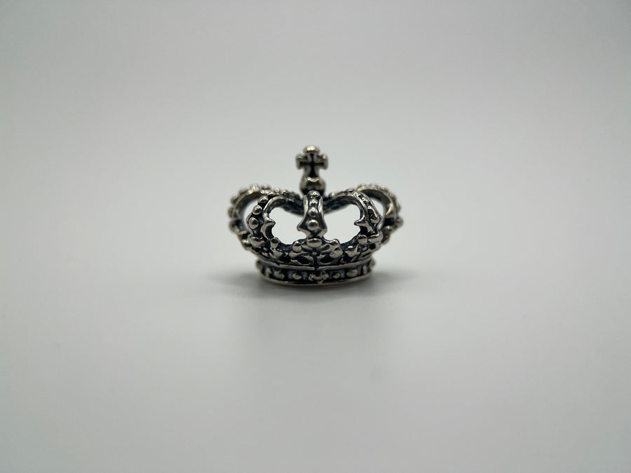Vintage style Sterling Silver Crown Pendant Necklace