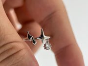 925 Korean Three Star Ring • Celestial cluster ring • Dainty ring • adjustable ring • Triple Stars ring • Gold Star Ring • Silver Star ring