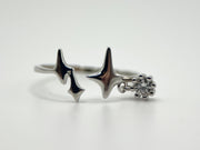 925 Korean Three Star Ring • Celestial cluster ring • Dainty ring • adjustable ring • Triple Stars ring • Gold Star Ring • Silver Star ring