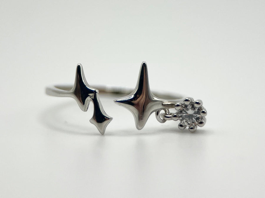 925 Korean Three Star Ring • Celestial cluster ring • Dainty ring • adjustable ring • Triple Stars ring • Gold Star Ring • Silver Star ring