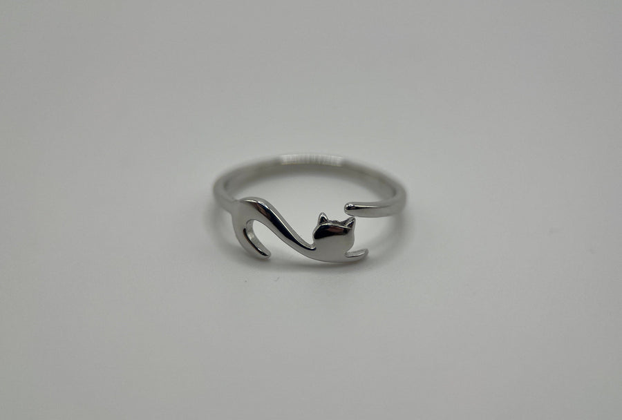 Cat Ring • Cat Silver Ring • Tiny Cat Ring • Kitten Ring • Cat Jewelry • Adjustable Ring • Cat Lover Gift • Animal Ring •Minimal Ring