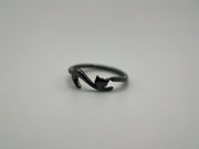 Black Cat Ring • Cat Silver Ring • Tiny Cat Ring • Kitten Ring • Cat Jewelry • Adjustable Ring • Cat Lover Gift • Animal Ring •Minimal Ring