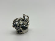 Vintage style Sterling Silver Crown Pendant Necklace