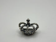 Vintage style Sterling Silver Crown Pendant Necklace