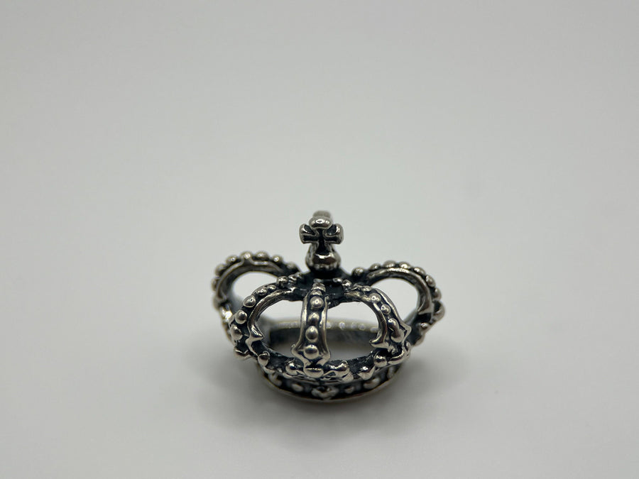 Vintage style Sterling Silver Crown Pendant Necklace
