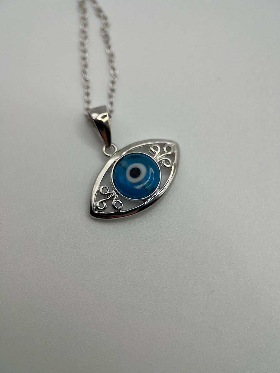 Evil Eye Necklace - Ward off Negativity - Lucky and Protective Jewelry for Mothers