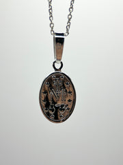 925 Silver Mary Pendant Virgin Mary Necklace Saint Mary Medal Sterling Silver Necklace Protector Pendant For Men Gift For Man