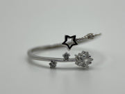 925 Sterling Silver Stars Ring, Wrap Ring, handmade jewelry, Statement Ring, Unique Ring, Paperclip Ring, Open Adjustable, Bypass ring
