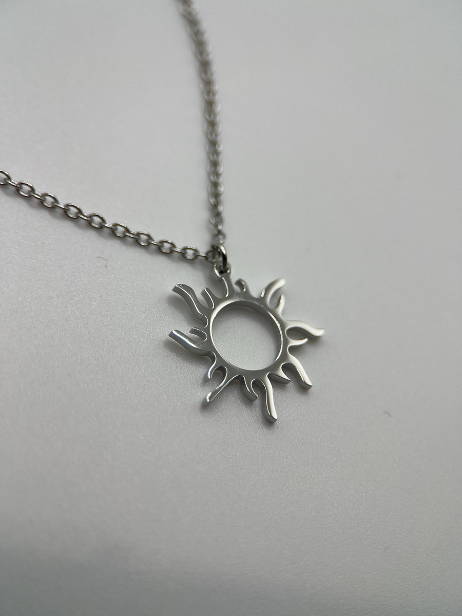 Silver Rapunzel Sun Necklace