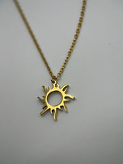 Gold Rapunzel Sun Necklace