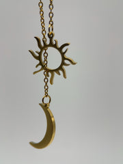 Gold Sun Necklace - Boho Necklace - Boho Necklace for Women - Sun Choker - Sunlight Layer Necklace - Minimalist Dainty Pendant Necklace
