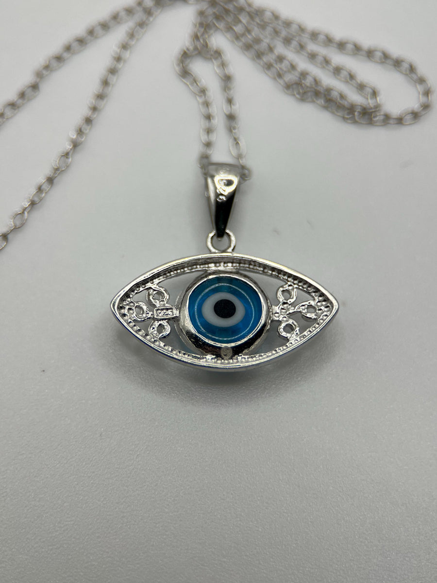Evil Eye Necklace - Ward off Negativity - Lucky and Protective Jewelry for Mothers