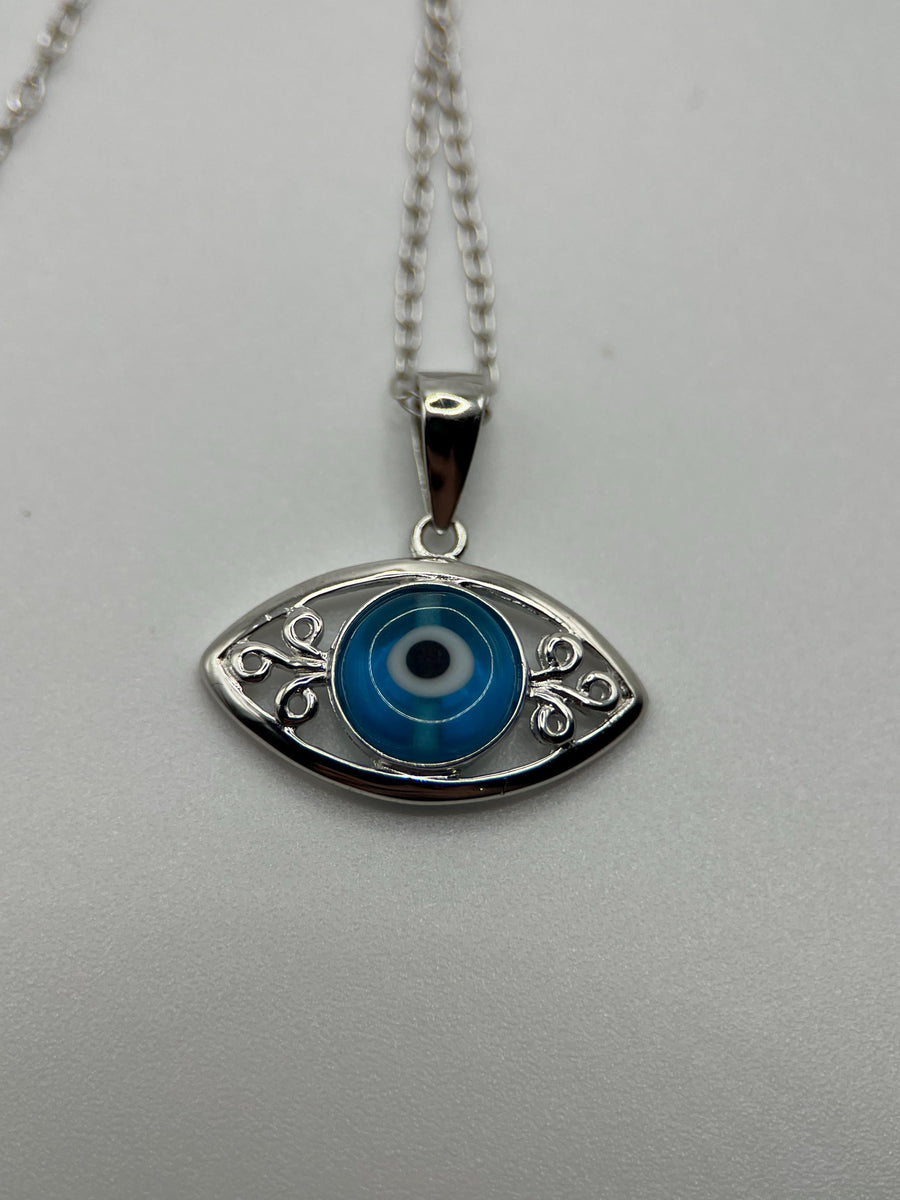 Evil Eye Necklace - Ward off Negativity - Lucky and Protective Jewelry for Mothers