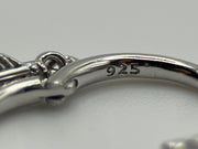 Trendy Feather Charm Hoops - Solid Sterling Silver