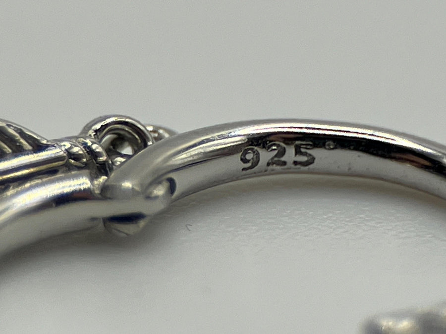 Trendy Feather Charm Hoops - Solid Sterling Silver