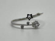 925 Sterling Silver Stars Ring, Wrap Ring, handmade jewelry, Statement Ring, Unique Ring, Paperclip Ring, Open Adjustable, Bypass ring