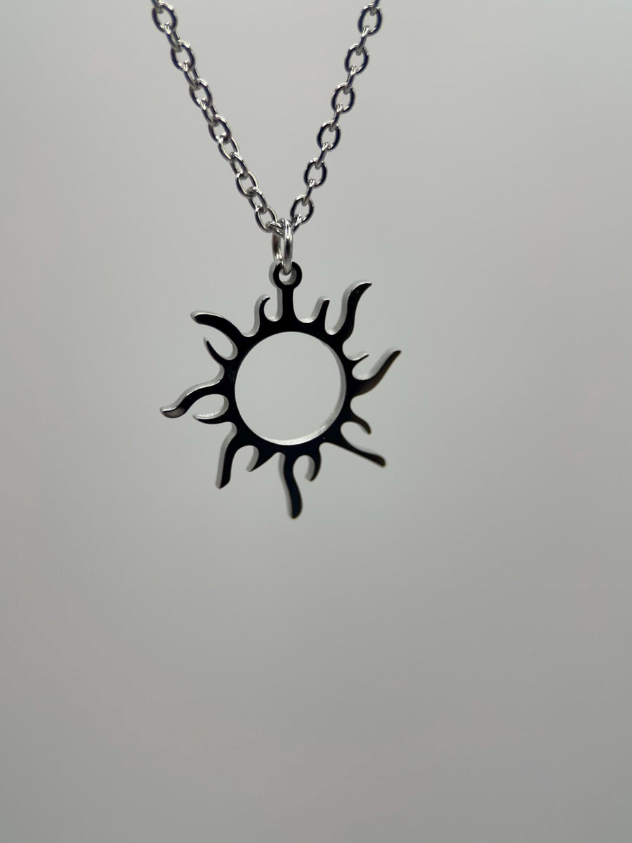 Silver Rapunzel Sun Necklace