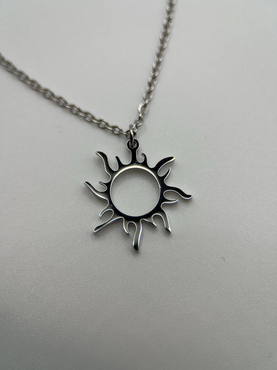 Silver Rapunzel Sun Necklace