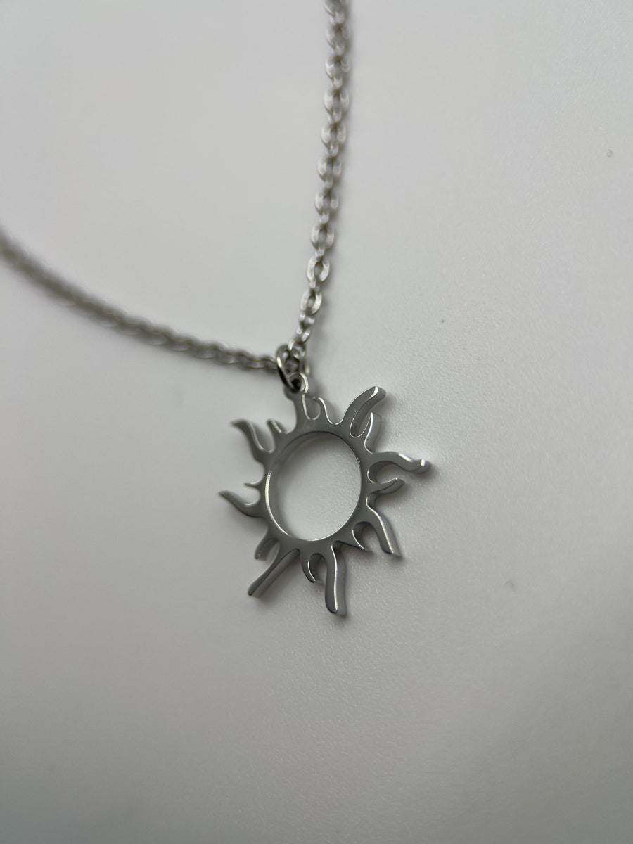 Silver Rapunzel Sun Necklace