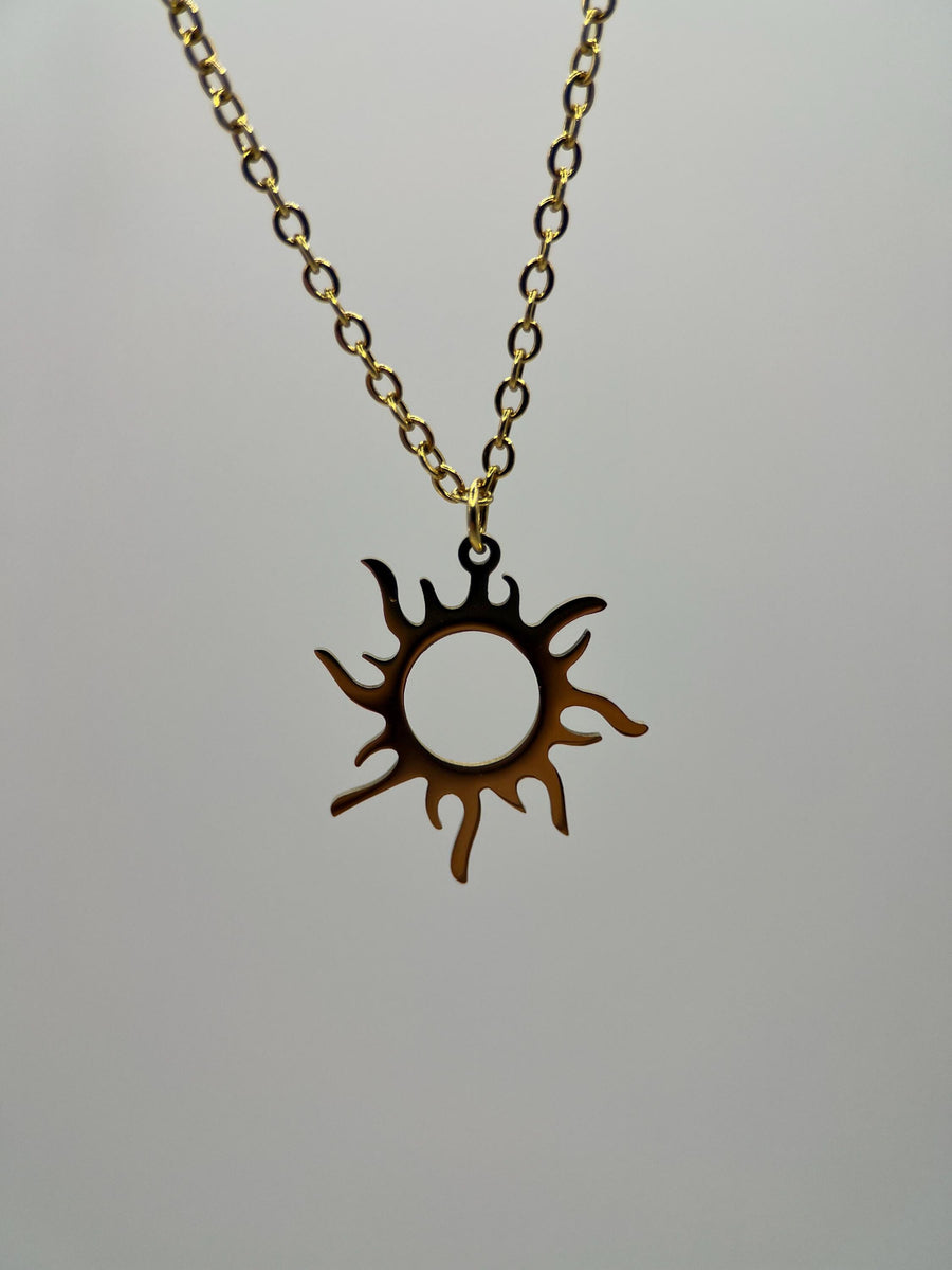 Gold Rapunzel Sun Necklace