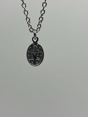925 Silver Tiny Mary Pendant Virgin Mary Necklace Saint Mary Medal Sterling Silver Necklace Protector Pendant For Men Gift For Man
