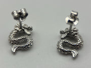Dragon Stud Earrings in 925 Sterling Silver, Nature Inspired Animal Earrings