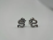 Dragon Stud Earrings in 925 Sterling Silver, Nature Inspired Animal Earrings